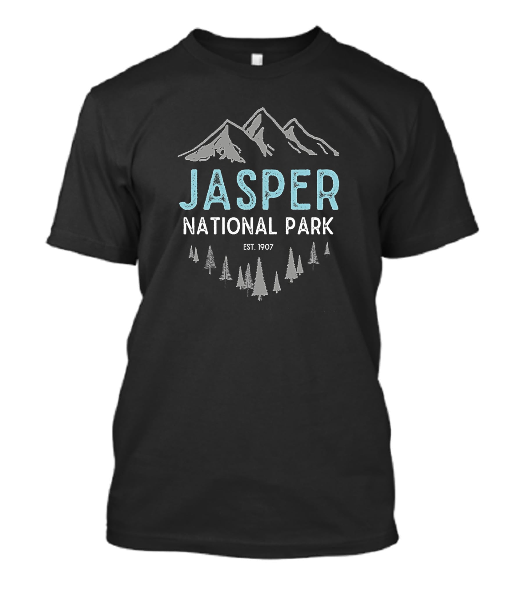 Jasper National Park Est 1907 Vintage Canadian Park Mountains And Trees T-Shirt