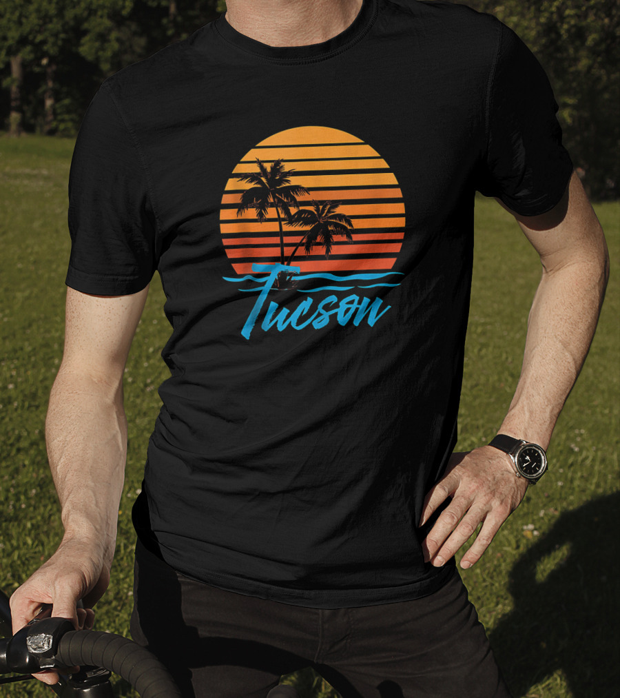 Tucson Sunset With Palm Trees And Beach Vibes T-Shirt