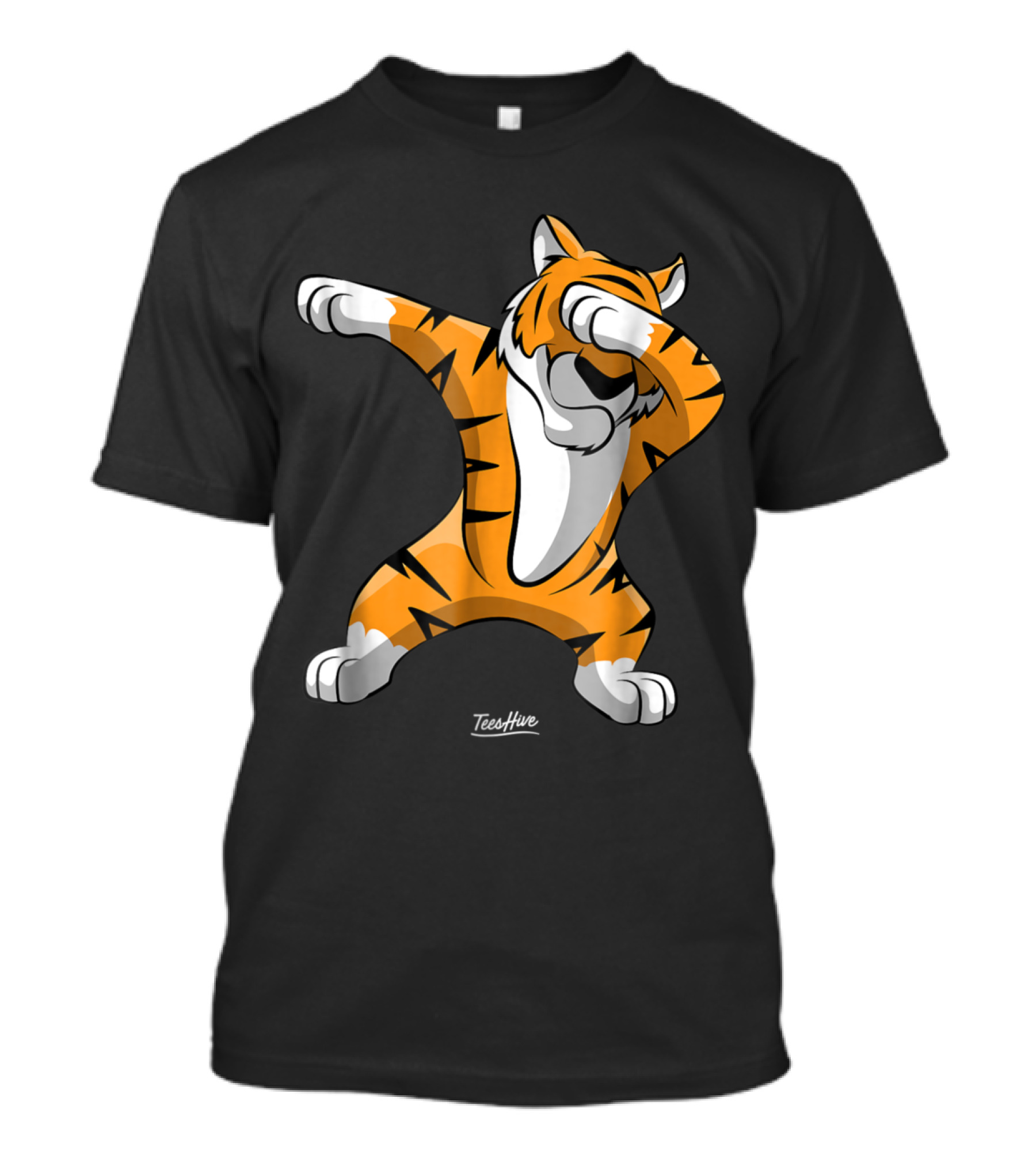 TeesHive Dabbing Tiger Funny Safari Animal Dab Tiger T-Shirt