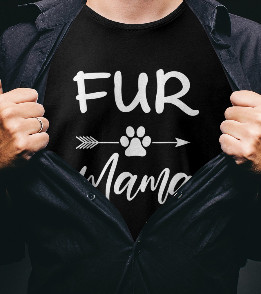 Fur Mama Paw Print Arrow T-Shirt