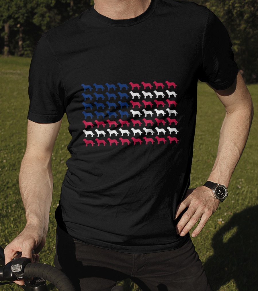 Labrador Retriever USA Flag Patriotic T-Shirt