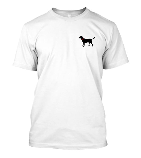 Black Labrador Retriever Emoji With Red Collar For Lab Lover T-Shirt