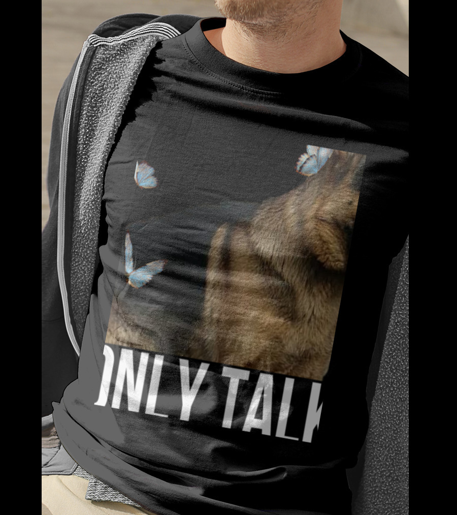 Leave Me Alone Funny German Shepherd Only Talk Butterflies T-Shirt