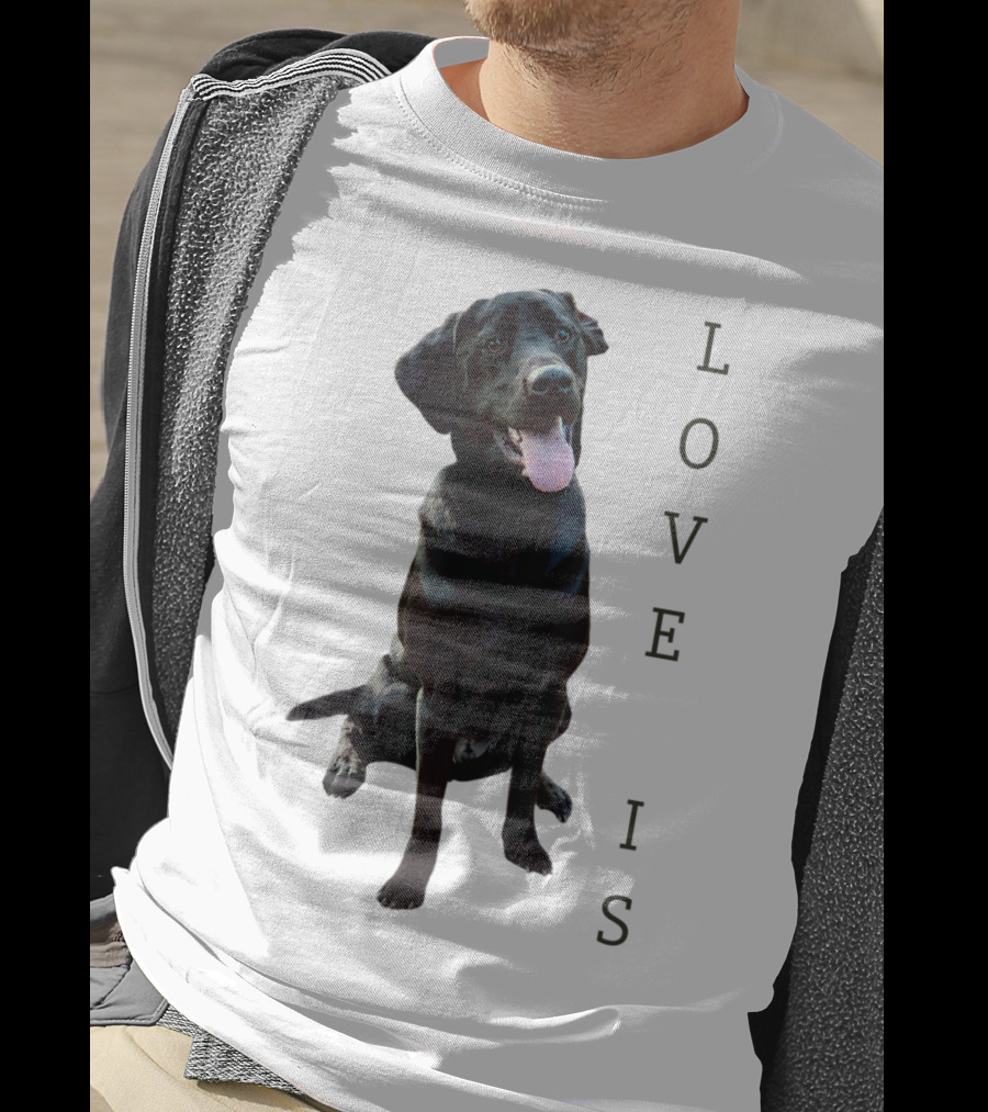 Labrador Retriever Black Lab Dog Love Is Mom Women Men Kids T-Shirt
