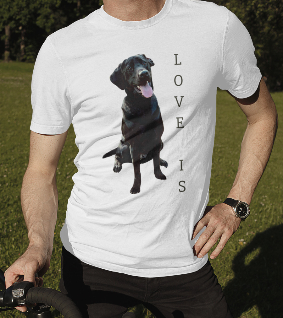 Labrador Retriever Black Lab Dog Love Is Mom Women Men Kids T-Shirt