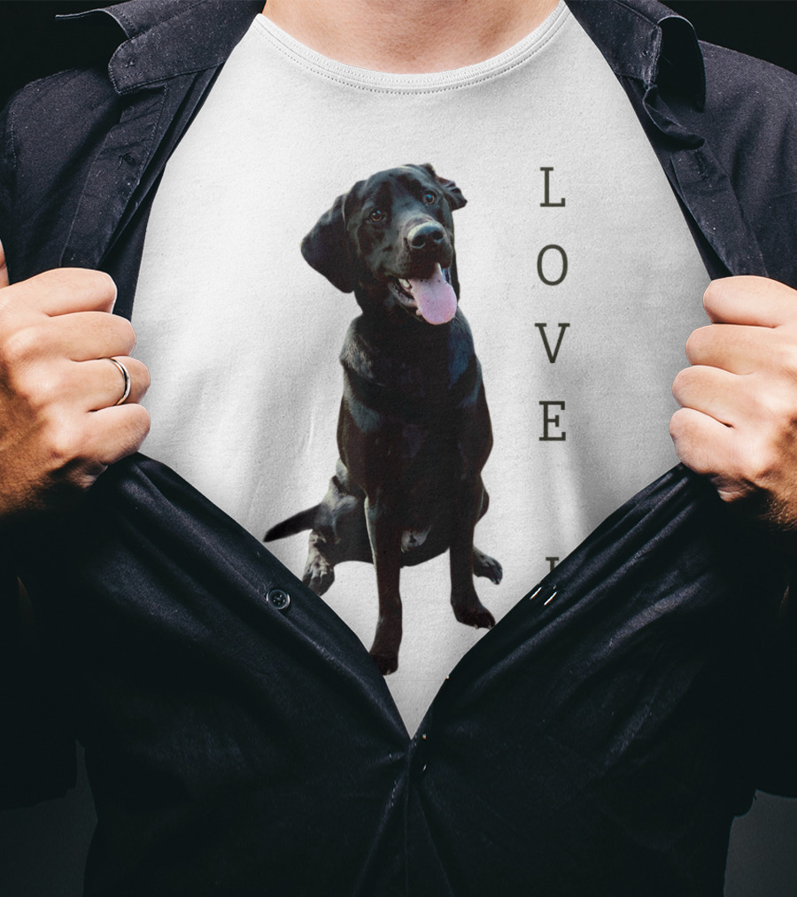 Labrador Retriever Black Lab Dog Love Is Mom Women Men Kids T-Shirt