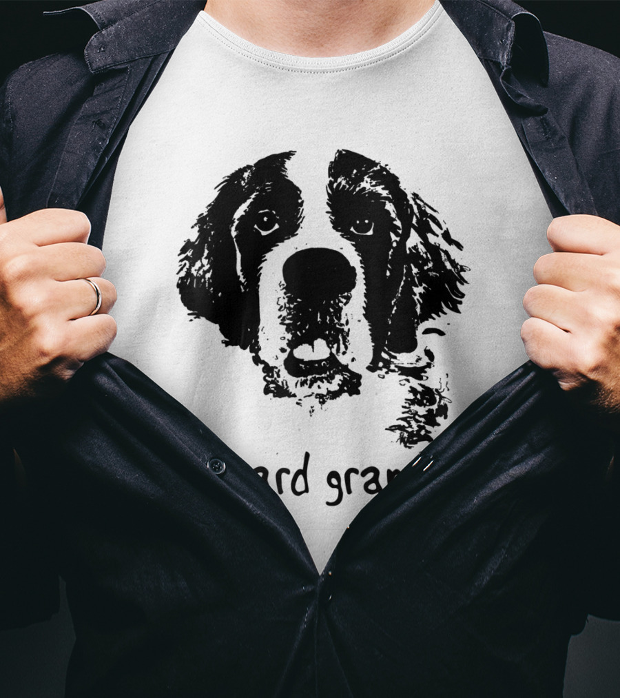Bernard Grandma Hand Drawn Dog Lovers Gift T-Shirt
