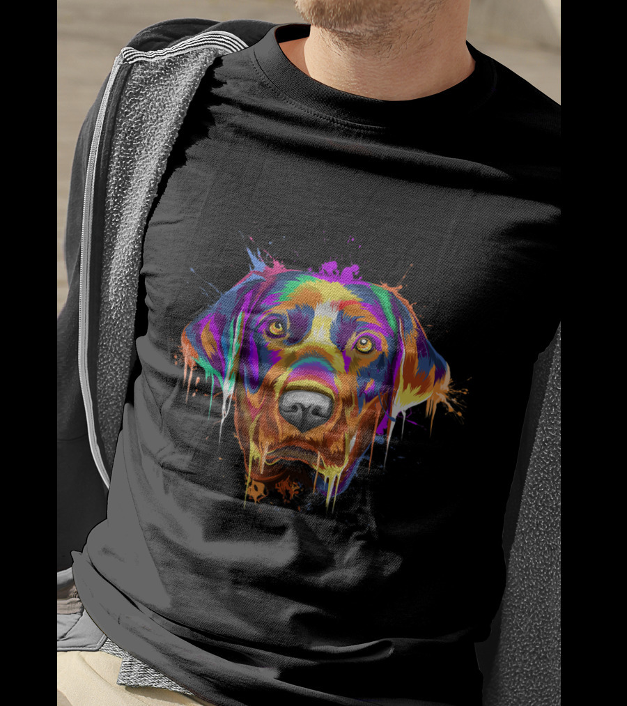Vibrant Splash Labrador Retriever Art For Lab Lover Gifts T-Shirt