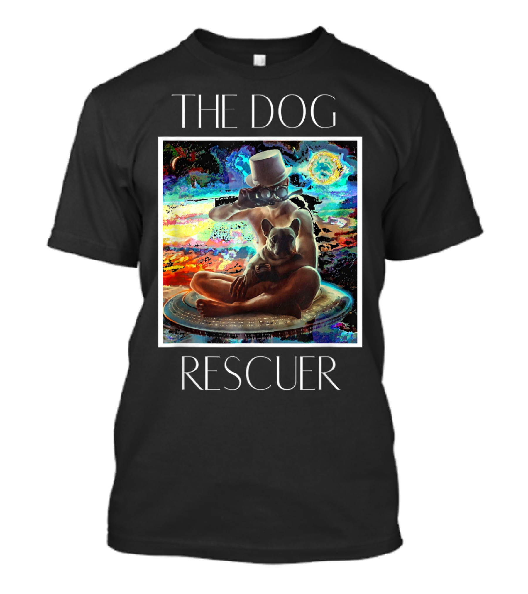 The Dog Rescuer Futuristic Animal Rescue Team Visionary Universe Journey T-Shirt