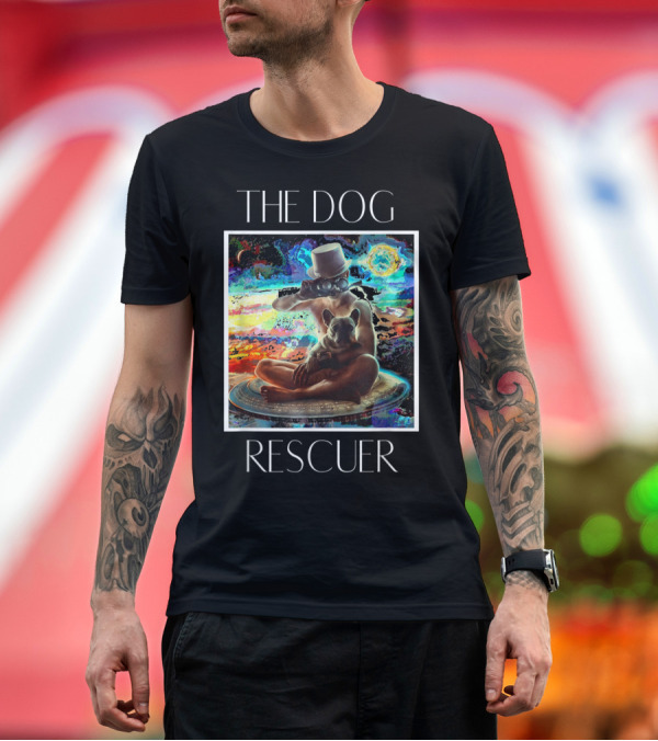 Premium T-Shirt: The Dog Rescuer Futuristic Animal Rescue Team Visionary Universe Journey T-Shirt The Dog Rescuer Futuristic Animal Rescue Team Visionary Universe Journey T-Shirt