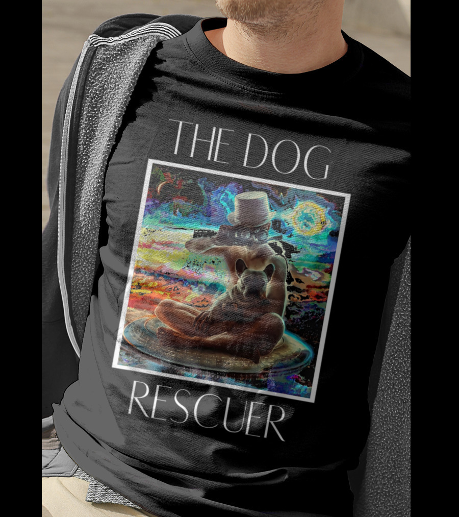 The Dog Rescuer Futuristic Animal Rescue Team Visionary Universe Journey T-Shirt