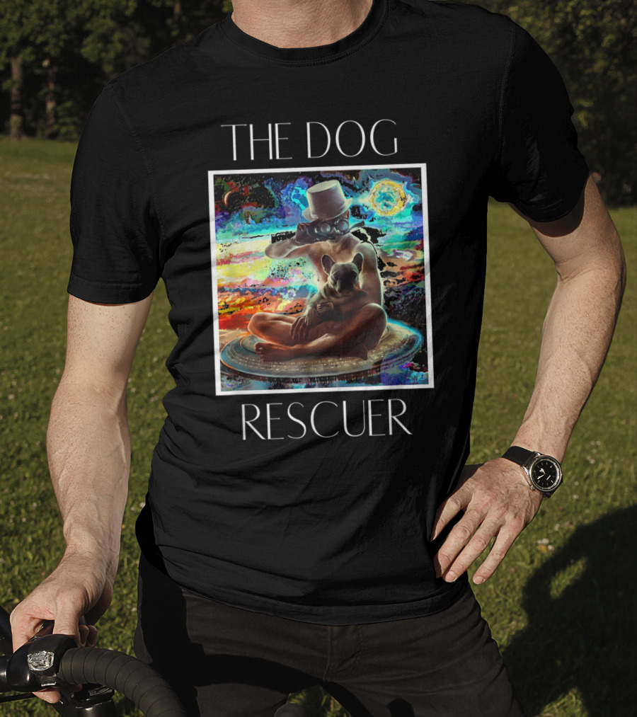The Dog Rescuer Futuristic Animal Rescue Team Visionary Universe Journey T-Shirt