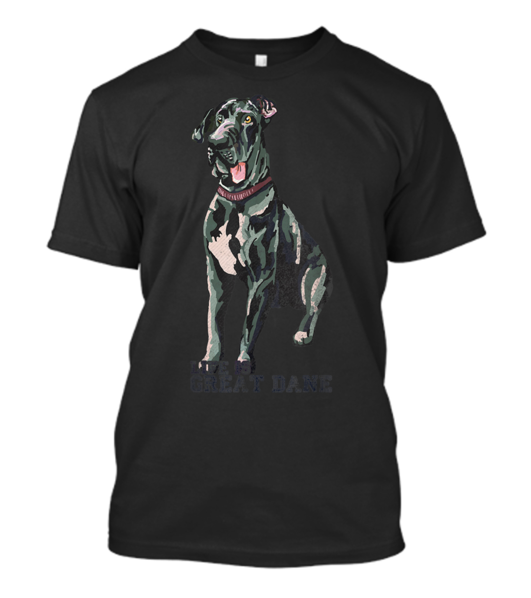 Vintage Retro Life Is Great Dane Dog Distressed Funny Great Dane T-Shirt