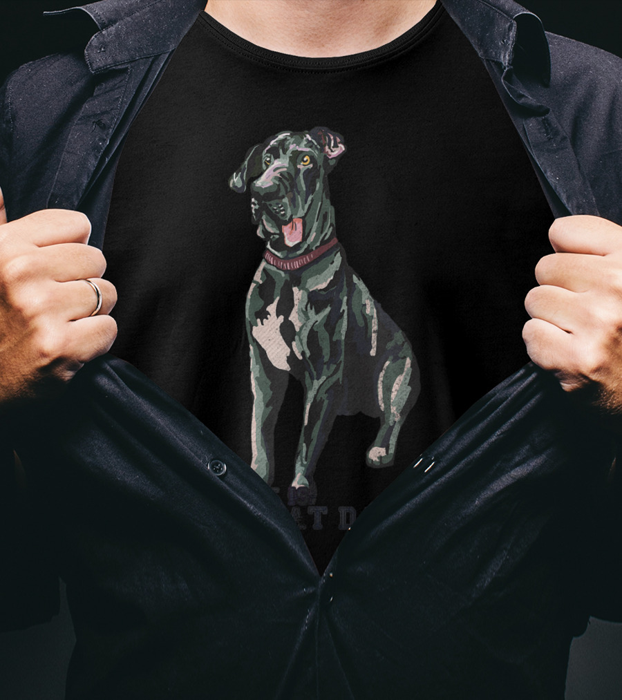 Vintage Retro Life Is Great Dane Dog Distressed Funny Great Dane T-Shirt