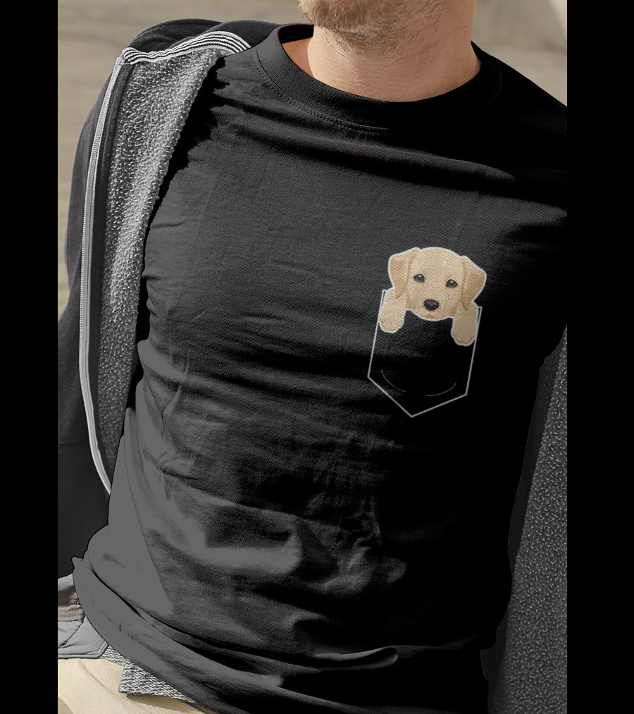 Yellow Lab In My Pocket Cute Dog Owner Labrador Retriever T-Shirt