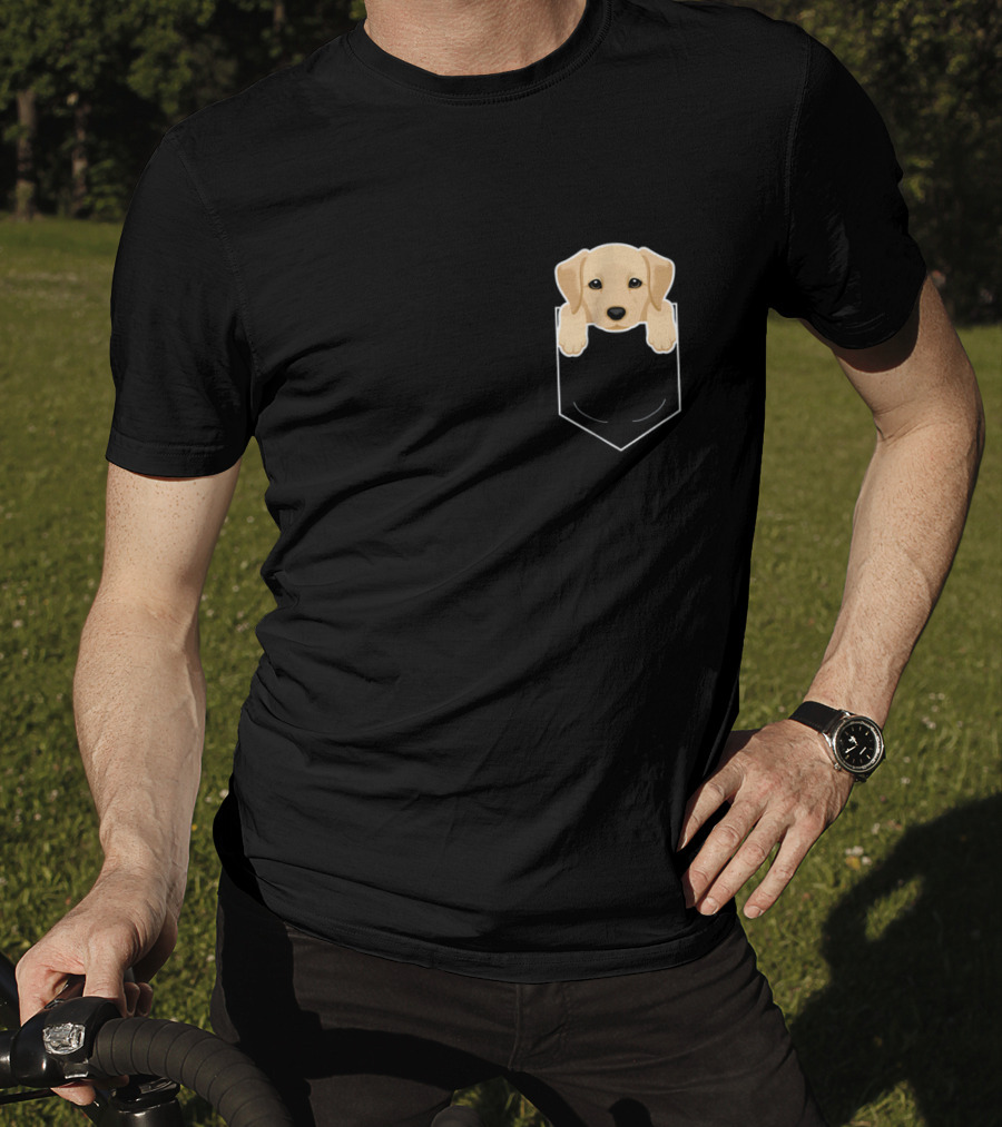 Yellow Lab In My Pocket Cute Dog Owner Labrador Retriever T-Shirt