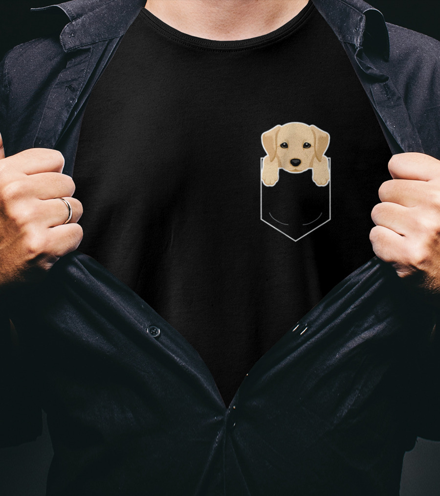 Yellow Lab In My Pocket Cute Dog Owner Labrador Retriever T-Shirt
