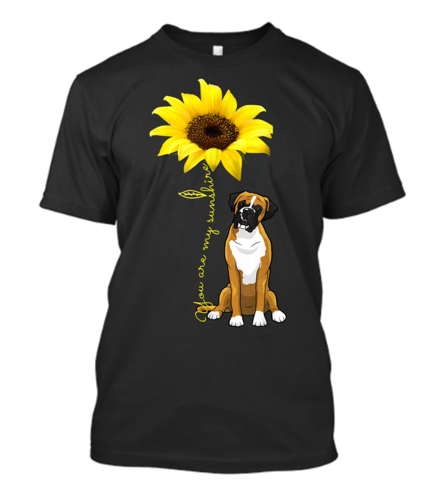 You Are My Sunshine Sunflower Cute Boxer Dog Mom Mother Day T-Shirt