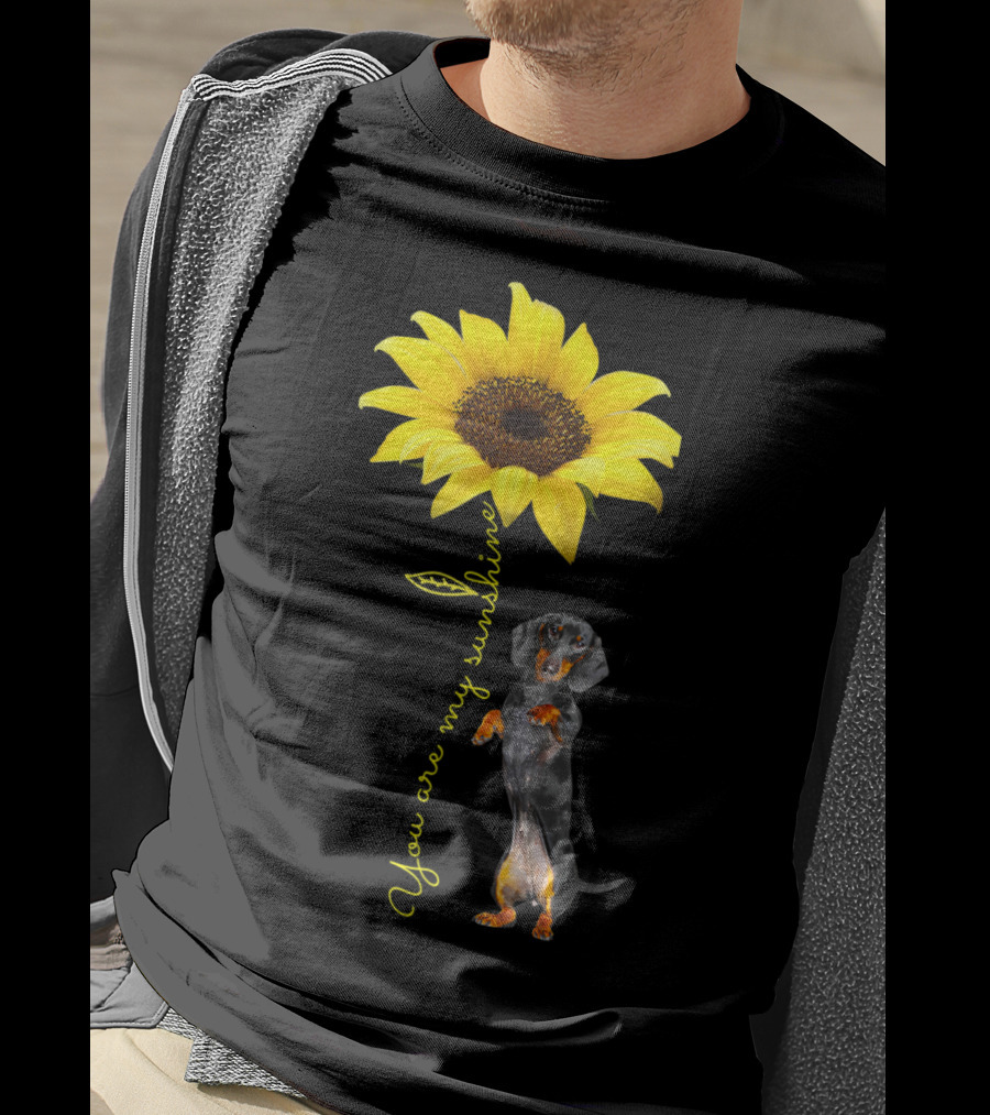 You Are My Sunshine Dachshund Doxie Mom Mother Day Sunflower T-Shirt