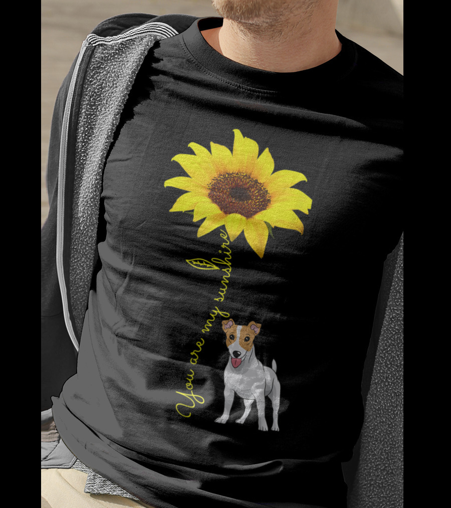 You Are My Sunshine Sunflower Jack Russell T-Shirt