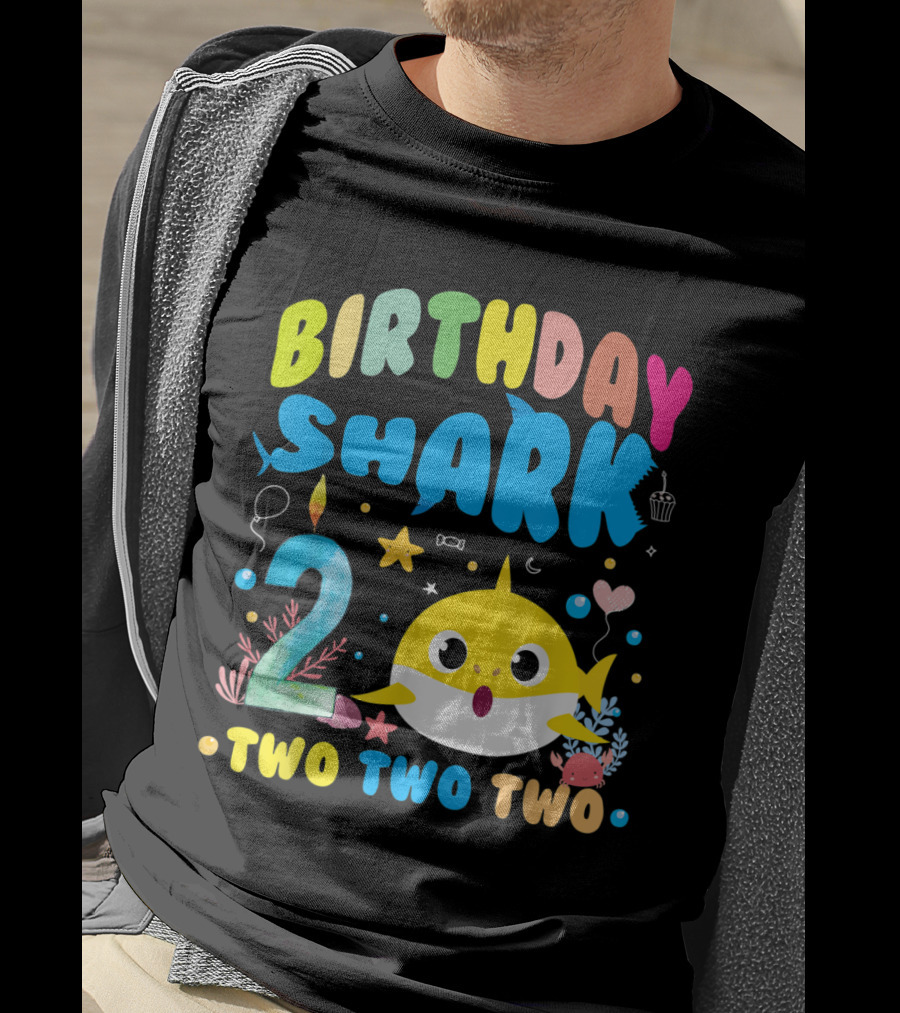 Birthday Shark 2 Two Two Two T-Shirt
