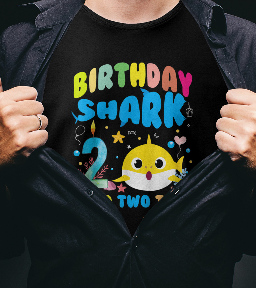 Birthday Shark 2 Two Two Two T-Shirt