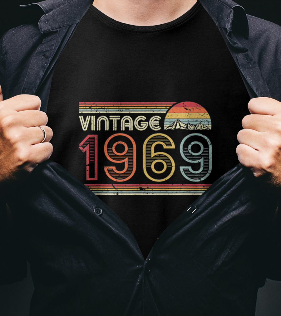 Vintage 1969 Retro Sunset T-Shirt