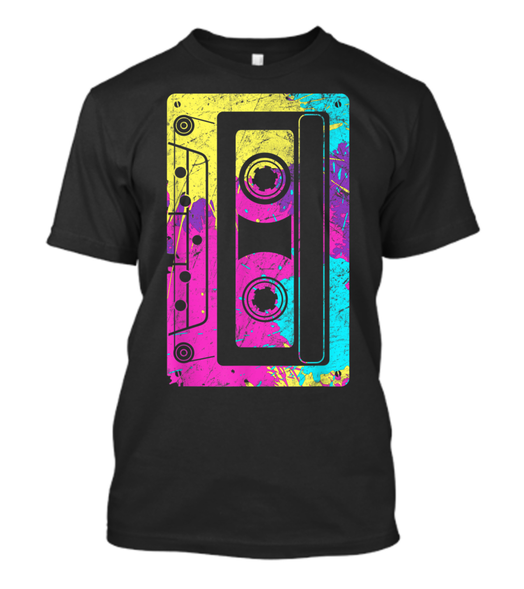 Cassette Tape Mixtape Music 80s And 90s Retro Colorful T-Shirt