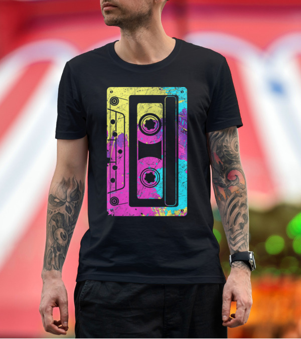 Premium T-Shirt: Cassette Tape Mixtape Music 80s and 90s Retro Colorful T-Shirt Cassette Tape Mixtape Music 80s and 90s Retro Colorful T-Shirt