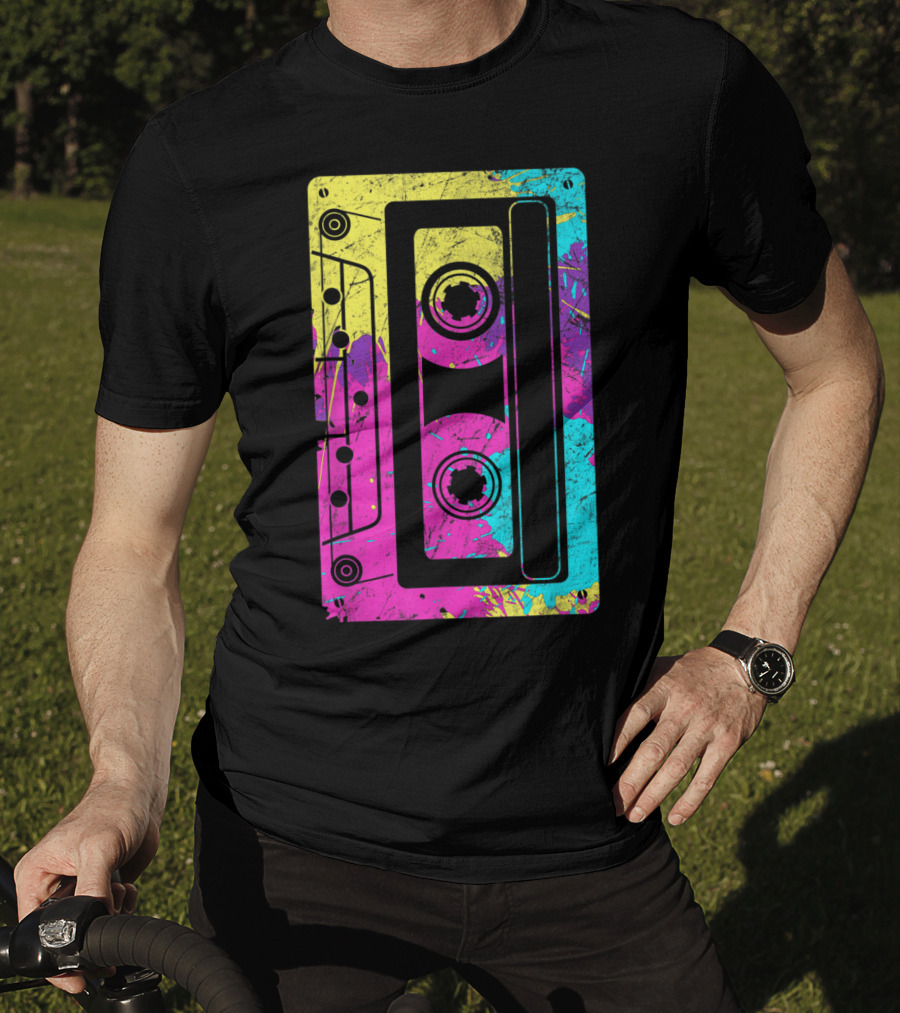 Cassette Tape Mixtape Music 80s And 90s Retro Colorful T-Shirt
