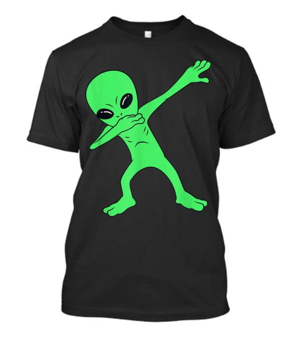 Dabbing Alien Halloween Funny Dab Pose Extraterrestrial Dance T-Shirt
