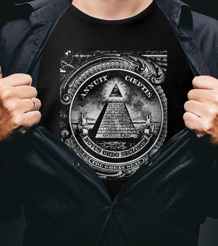 Annuit Coeptis Novus Ordo Seclorum The Great Seal Dollar Pyramid T-Shirt