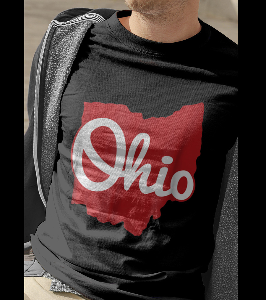 Ohio Home Script Ohio Map T-Shirt