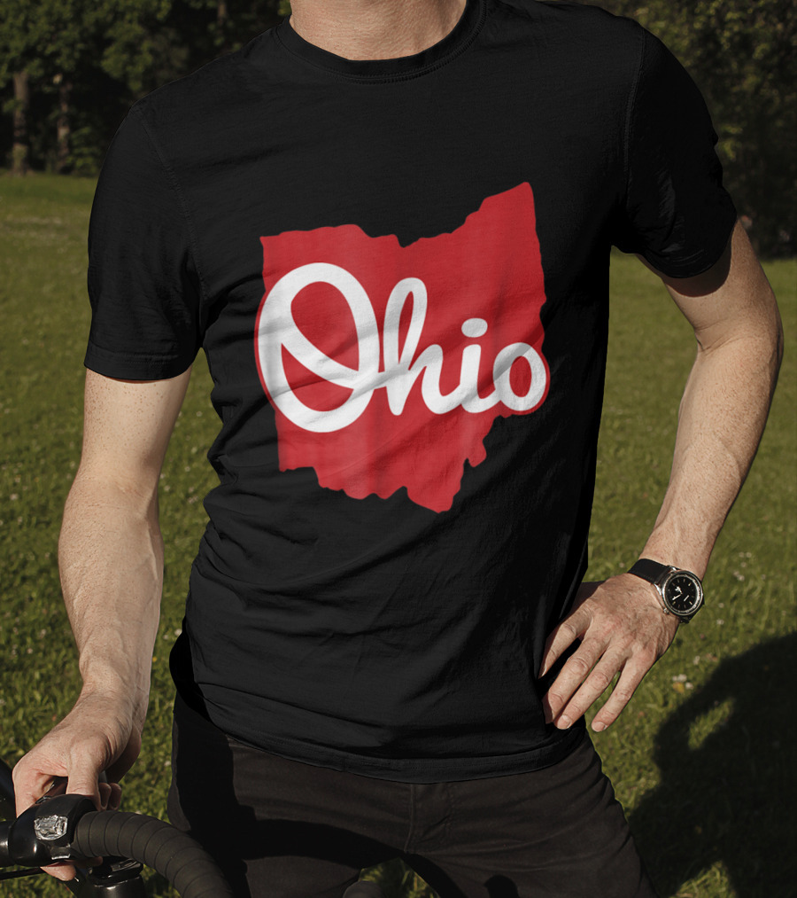 Ohio Home Script Ohio Map T-Shirt