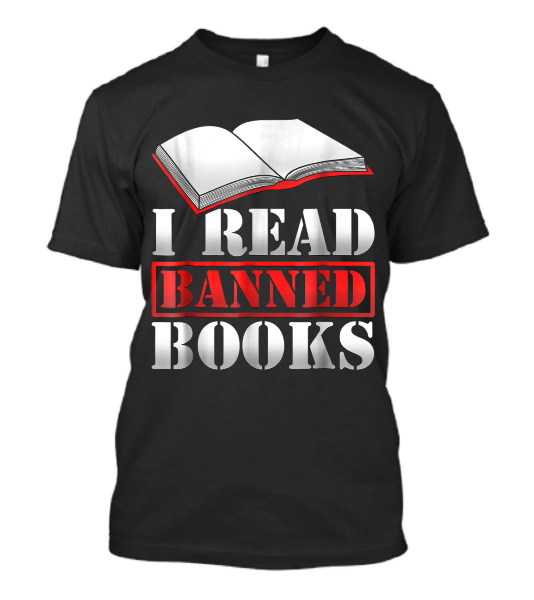 I Read Banned Books Open Book Icon Novelty Readers T-Shirt