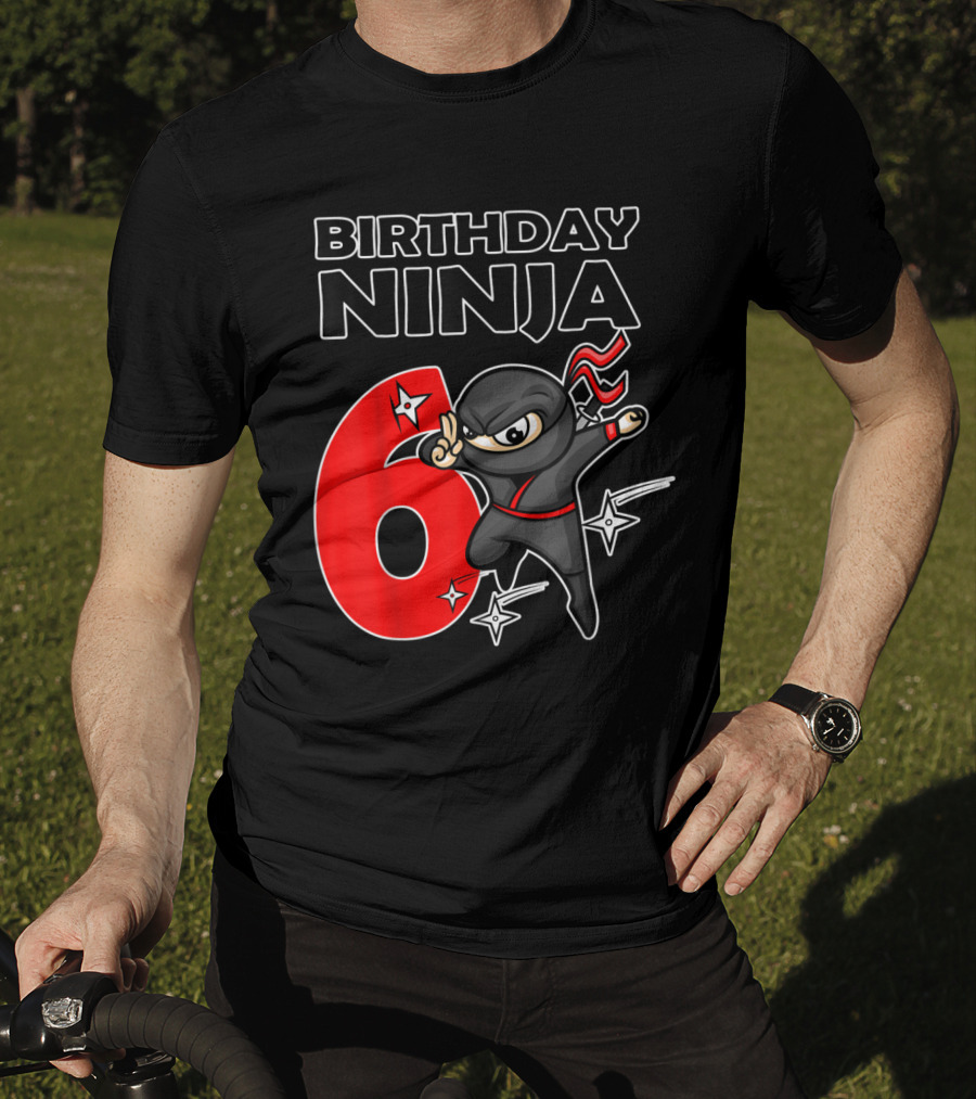 Birthday Ninja 6 Year Old Birthday T-Shirt