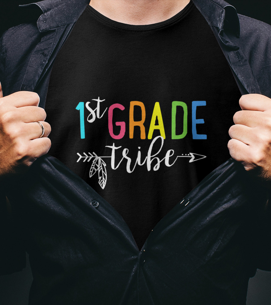 1st Grade Tribe Back To School Teacher Team 1st First Grade Funny T-Shirt