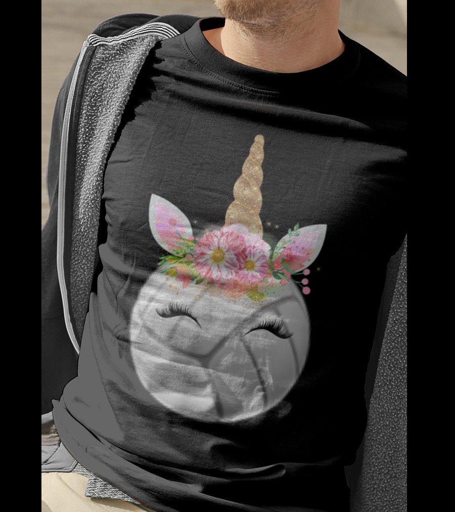 Funny Volleyball Unicorn Sport Love Girls T-Shirt