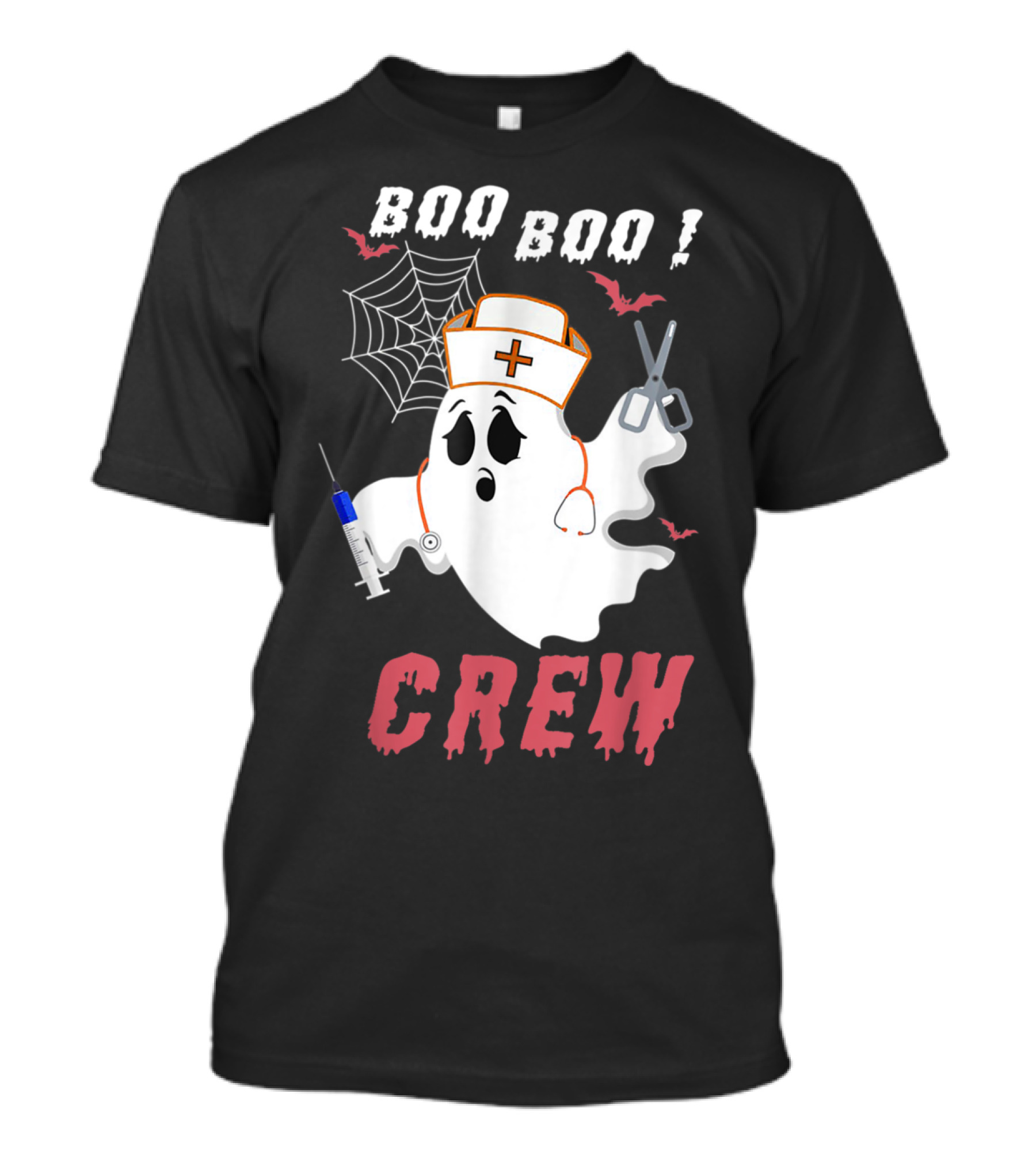 Boo Boo Crew Nurse Ghost Halloween Nurse Costume T-Shirt