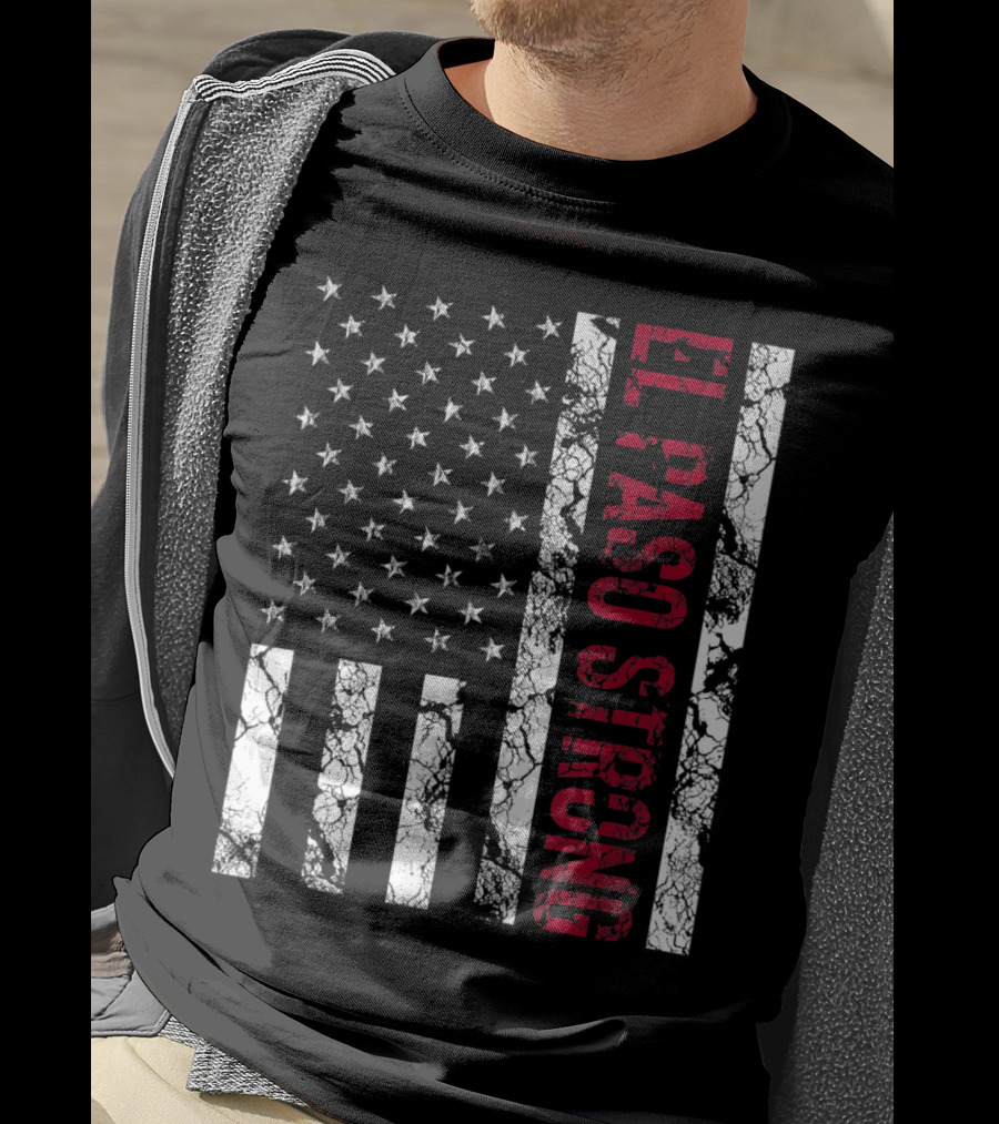 El Paso Strong Distressed American Flag T-Shirt