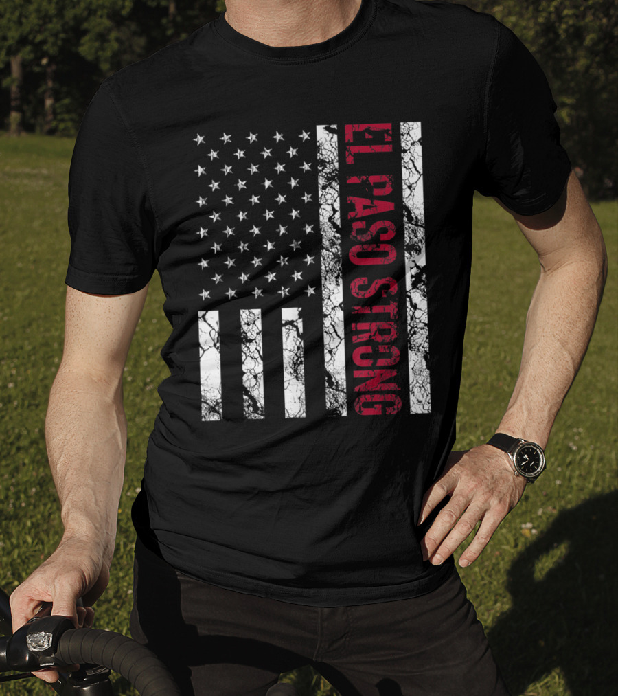 El Paso Strong Distressed American Flag T-Shirt