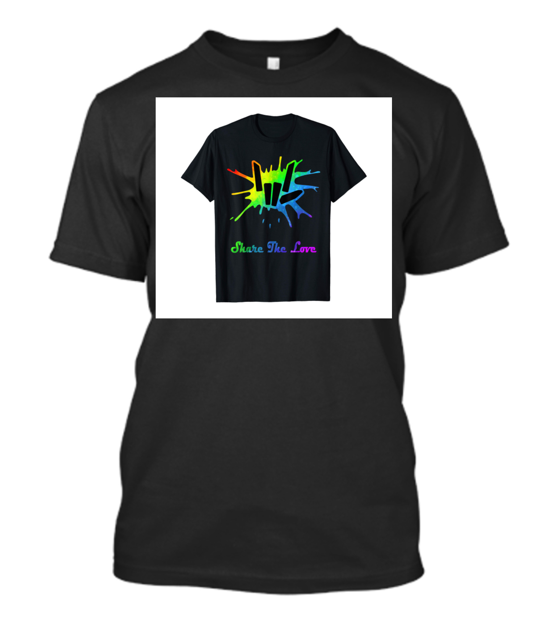 Share The Love Colorful Splash T-Shirt