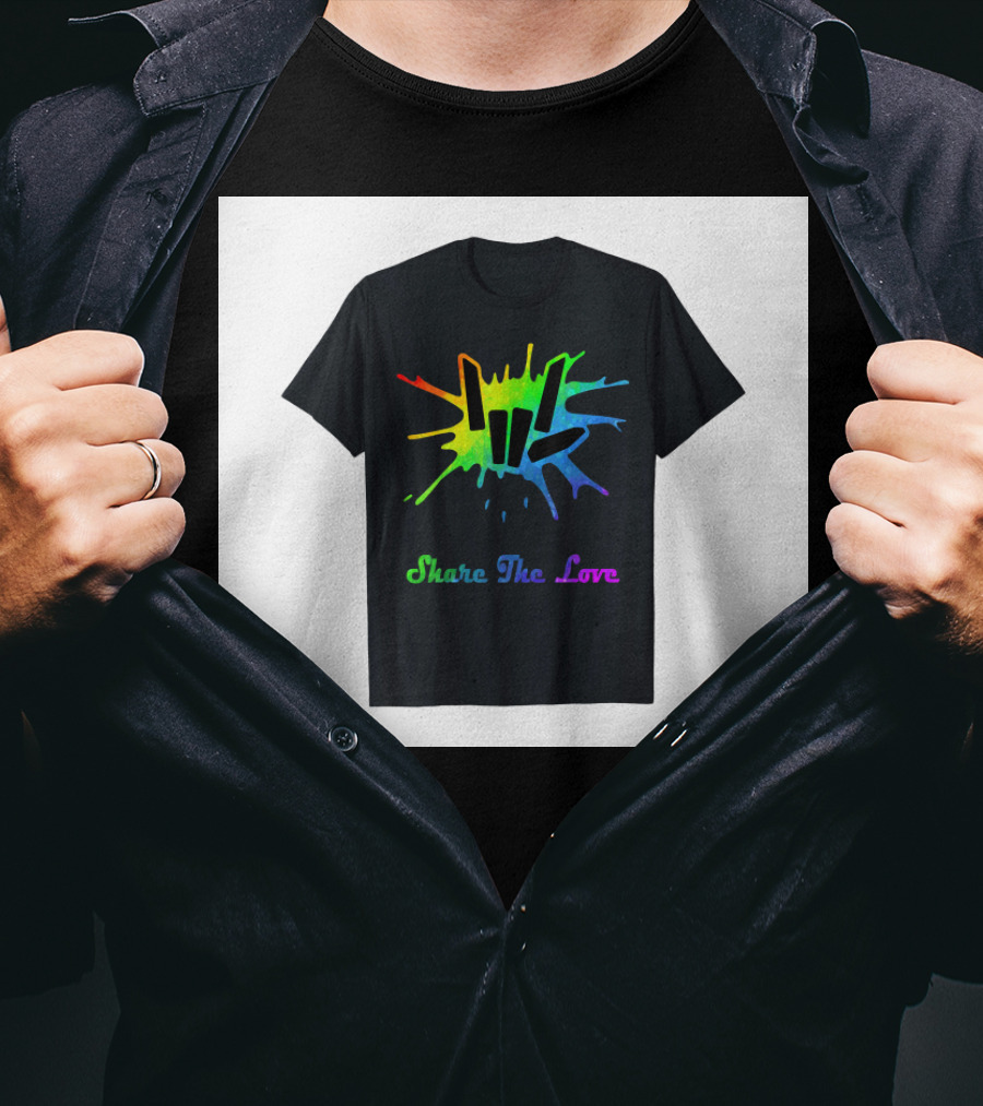 Share The Love Colorful Splash T-Shirt