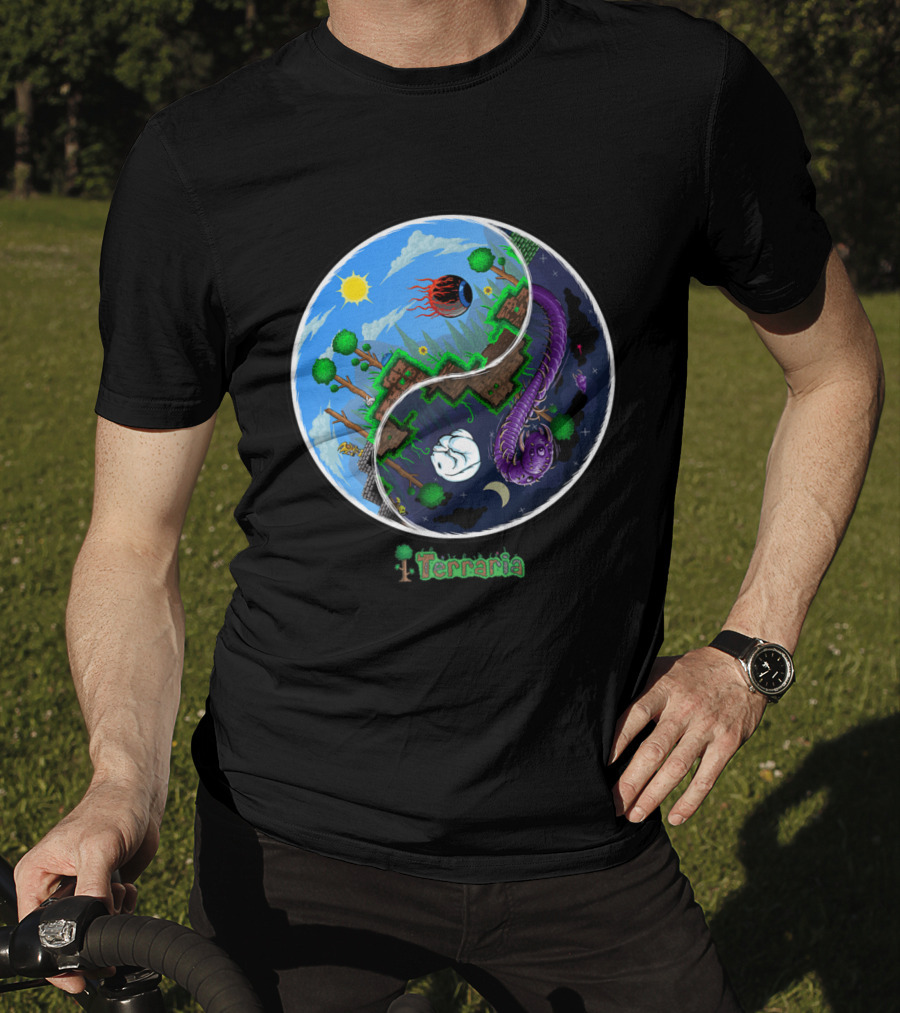 Terraria Night And Day Ying Yang Adventure T-Shirt