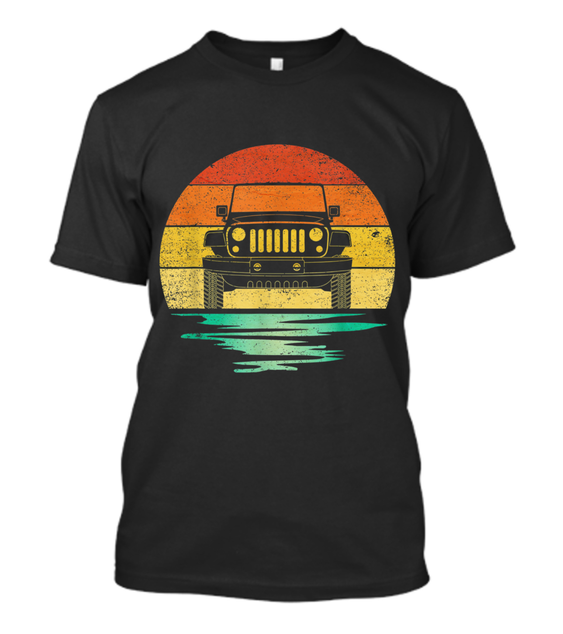 Vintage Sunset Jeep Off Road Adventure T-Shirt