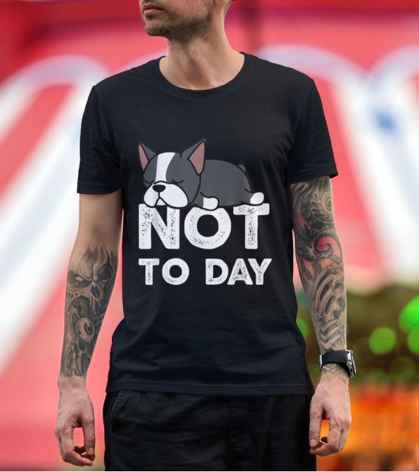 Premium T-Shirt: Nope Not Today Lazy Boston Terrier Not To Day T-Shirt Nope Not Today Lazy Boston Terrier Not To Day T-Shirt