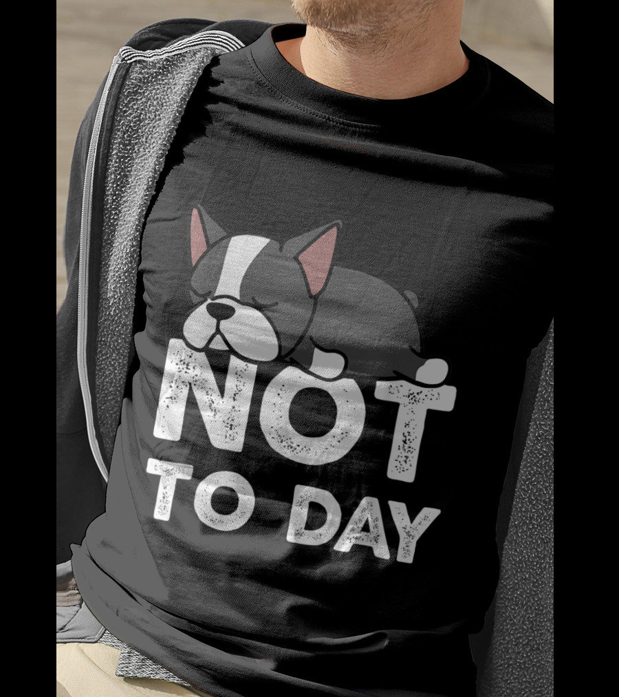Nope Not Today Lazy Boston Terrier Not To Day T-Shirt
