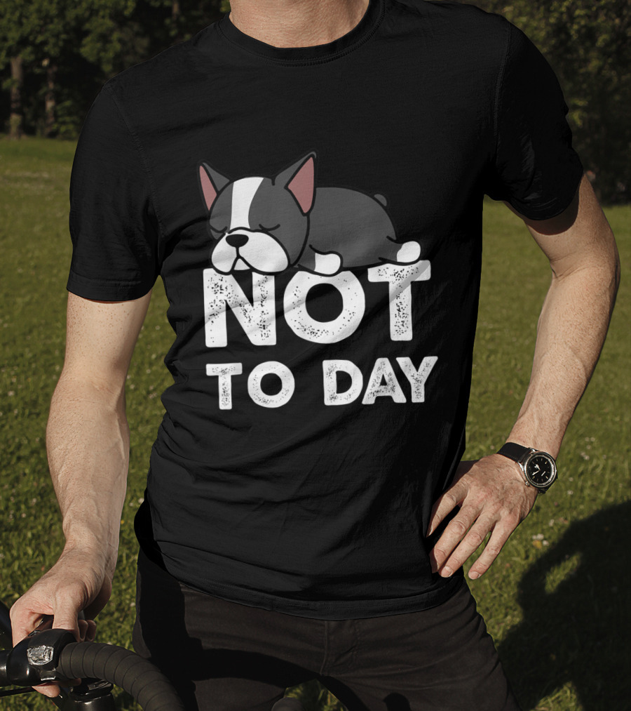 Nope Not Today Lazy Boston Terrier Not To Day T-Shirt