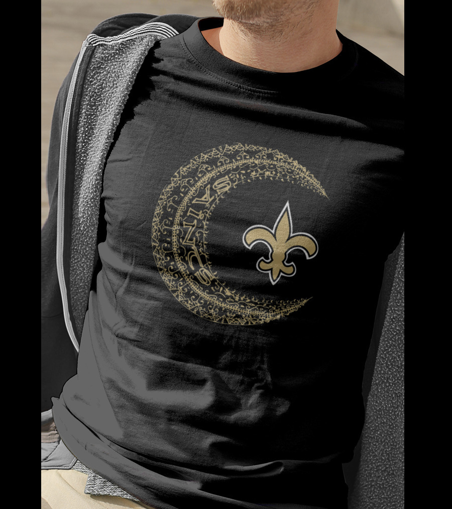 Saints Fleur-de-Lis Crescent New Orleans Football Nola Stars T-Shirt