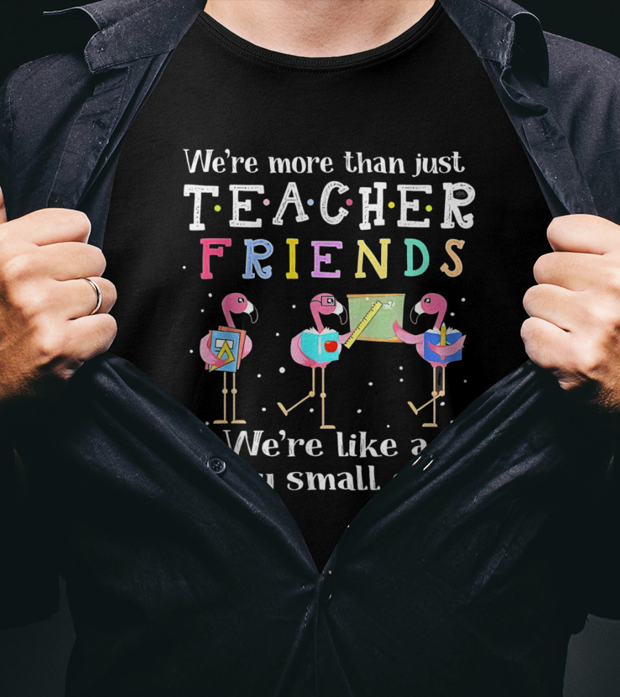 We're More Than Just Teacher Friends Flamingo Trio Like A Really Small Gang T-Shirt